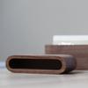 Portatarjetas de Nogal Negro Super Art Portatarjetas de Madera Maciza Caja de Almacenamiento de Tarjetas de Visita Nueva China Juego de Cajas Portatarjetas de Visita Logo Tallado
