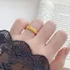 Anillo de Dedo Ajustable de Metal Trenzado Abierto Estilo Vintage de Lujo Ligero con Zirconita Incrustada, Acabado Cepillado Retro Arenado