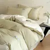 Conjunto de Roupa de Cama Simples de Algodão Puro de Quatro Peças, Lençol e Capa de Edredom 100% Algodão, Lençol e Capa de Edredom Modelo Novo 2026, Conjunto de Roupa de Cama de Três Peças