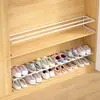 Zapatero divisor en capas zapatero retráctil organizador de zapatos para ahorrar espacio mueble artefacto para almacenamiento de zapatos soporte para zapatos incorporado estante en capas