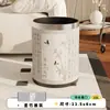Lixeira de Couro Alto Valor Estético Doméstica Sala de Estar Quarto Luxo Leve Banheiro Grande Capacidade Lixeira de Camada Dupla Design de Abertura