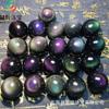 Joyería de alcohol de cristal bola de obsidiana de cristal natural ojo de arcoíris bola de amatista azul verde adornos para jugar fitness real