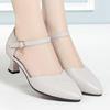 Zapatos de Verano Huecos para Mujer 2022 con Hebilla Desechable y Suela Suave Zapatos para Mujer Zapatos para Madres de Mediana Edad Bolso y Sandalias de Cuero Suave