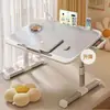 Mesa plegable, altura ajustable, adecuada para usar en camas, diseño simple, ideal para estudiantes y uso doméstico, también adecuada para dormitorios