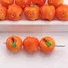 Manzana Miniatura con Clavos de Cuerno, Colgante para Pulsera de Manzana Roja con Agujero Pasante, Cuentas Sueltas, Materiales para Manualidades DIY Hechos a Mano, Juguete de Comida en Miniatura