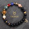 Pulseras de los Doce Signos del Zodíaco al por Mayor de Fábrica, Pulseras de los Ocho Planetas del Universo, Pulseras Transfronterizas, Joyería para Hombre de Venta Caliente en el Comercio Exterior Europeo y Americano