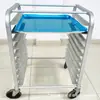 Carrito de Bandejas para Hornear Pasteles Cerrado en Stock, Disponible en 18 o 20 Niveles, Directo del Fabricante, Estante para Hornear de Aleación de Aluminio