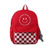 Nova Bolsa Infantil Tecido Oxford Moda Xadrez Smiley Mochila Temporada Escolar Jardim de Infância Bebê Mochila Escolar Pequena