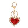 Chaveiro amor vermelho romântico saco de metal acessórios pendurado corrente bonito coração de pêssego pequeno pingente amor pequena surpresa