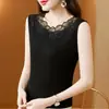 Camisola de Encaje Modal para Mujer, Adecuada para Usar Debajo de un Traje, Top sin Mangas para Verano, Ropa de Abrigo para Primavera, Camiseta Interior de Tallas Grandes