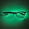 Gafas luminosas con lentes transparentes EL para uñas de arroz, directas de fábrica, para KTV, bar, fiesta de máscaras, ojos luminosos con destellos