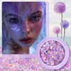Macaron Transfronterizo 6 Colores Sirena Fantasía Lentejuelas Gel Corporal Brillo Gel Flash Maquillaje Vello Facial