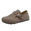 2026 Nuevos Zapatos Birkenstock Casuales de Moda Cómodos para Mujer con Hebilla Retro, Slip-On, Cubierta Completa, Tacón Oculto, Suela Suave