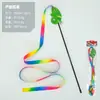 Atacado novo varinha de gato alongada fita camaleão elefante varinha de gato longa brinquedo engraçado para gato de estimação