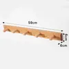 Gancho Decorativo de Madeira Criativo para Parede de Casa Porta-Chaves Rack de Armazenamento Cabideiro de Madeira Maciça para Quarto Rack de Exibição Montado na Parede