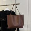 Bolsa para suegra estilo coreano transfronteriza color liso Nuevo Bolso de Mujer 2025 Bolso de Mano Tote Simple Gran Capacidad Bolso de Hombro de Otoño