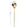Vajilla de Acero Inoxidable 410, Cuchara Principal para Comida Estilo Chino Estilo Nórdico, Cuchara Moderna Portuguesa, Cuchara de Acero Inoxidable Estilo Occidental para Hotel
