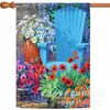 Amazon Venta Caliente Transfronteriza Flores de Primavera y Verano Bandera de Bienvenida para Jardín Ventas Directas de Fábrica Venta al por Mayor Bandera Personalizada para Jardín