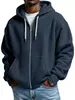 Moletom com capuz masculino outono e inverno novo europeu e americano, jaqueta cardigã com zíper, moletom waffle esportivo casual para homens