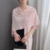 Novo Lenço Triangular Grande Cor Lisa com Recorte para Mulheres com Corte Assimétrico e Cashmere para Primavera, Verão e Outono Lenço Xale Macio e Quente