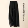 Pantalones de Acetato y Cachemira con Cintura Elástica para Mujer, Pantalones Casuales de Lana para Otoño e Invierno, Nuevo Estilo 2026, Pantalones Largos de Pierna Ancha Estilo Perezoso
