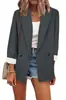 Deseo Amazon 2026 Blazer de Color Sólido Otoño e Invierno Europeo y Americano Chaqueta de Traje de Manga Larga Primavera y Otoño Estilo Europeo y Americano
