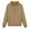 Moda de Rua Cor Lisa Tricô com Capuz Masculino Outono e Inverno Novo Moletom com Capuz Tricô Bonito de Alta Qualidade com Meio Zíper