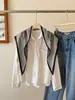 Lenço Triangular Grande Estilo Coreano Lenço de Cabeça Lenço de Seda Bainha em Camadas Saia Xale Lenço Xale Multiuso Fino Prendedor de Cabelo