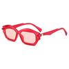Gafas de Sol Rectangulares de Forma Especial Retro de Tienda de 13 Años Bloque de Color Estilo Retro Gafas de Sol a la Moda Gafas de Sol Personalizadas