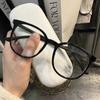 Óculos Ovais de Armação Grande Podem Ser Equipados com Lentes de Grau, Alta Definição, Modernos, Bloqueadores de Luz Azul, Aparência Natural, Versáteis Óculos Sem Grau