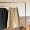 Nuevo estilo de principios de otoño, forro polar cálido, cortavientos, línea A, falda larga blanca versátil para ir al trabajo 13405