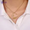 Europa e Estados Unidos novo popular colar de diamante amor coração Dia das Mães mãe diy colar de diamante com nome da família