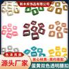 33*33mm hebilla de cintura acrílica color de tendencia DIY cadena cuadrada de color sólido cadena de plástico material 8 cadena de joyería bolsos