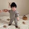 Ropa de otoño estilo coreano moda de celebridad de internet traje deportivo casual para niños y niñas otoño e invierno guapo suéter con forro polar POLO pantalones de chándal