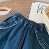 Pantalones Infantiles Montaigne Otoño 2023 Estilo Coreano Diseño de Alta Elasticidad Jeans para Niños y Niñas Pantalones Sueltos para Bebé