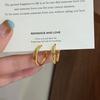 Transfronterizo Nuevo Estilo Frío Sentido del Diseño Nicho Pigmento Dorado Aretes de Anillo Moda Simple Letra Metal Anillo de Oreja Mujer