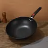 Sartén Antiadherente Seleccionada Cuidadosamente Específica para Cocina de Inducción Electromagnética, Wok de Hierro con Fondo Redondo, Olla de Cocina, Sartén Doméstica, Wok Sin Humo