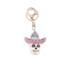 Novo Festival dos Fantasmas de Halloween Transfronteiriço Diamante Metal Chapéu Face de Fantasma Chaveiro Pingente de Bolsa Chaveiro Pequeno Presente