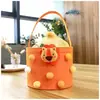 Bolsa de Feltro Desenho Animado Bolsa Tote de Natal Presente de Primeiro Aniversário Criativa Fofa Bola de Lã Bolsa Tote Infantil Espessada