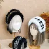 Diadema Ancha y Gruesa de Piel Sintética de Visón Nueva de Invierno, Diadema de Felpa de Punta Alta, Gorro de Cabeza Cálido para Uso Diario en Exteriores