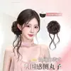 Peluca de Moño Lateral Barba de Dragón para Mujer, Herramienta de Torcer el Cabello tipo Bolsillo, Postizo Voluminizador, Anillo para Moño Flor de Capullo