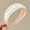 Diadema retro de corona alta para mujer, simple y elegante, diadema de ala ancha que no estrangula el cabello, accesorio para el cabello de moda estilo coreano