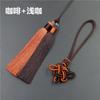 Borla Nudo Chino borla bicolor colgante para coche bolsa colgante joyería estilo étnico Borla vertical antiarrugas de Seda de Hielo accesorios