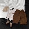 Pantalones de pana para niños de otoño, estilo nuevo para niños y niñas, pantalones rectos casuales retro, pantalones versátiles para bebé de primavera y otoño