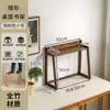 Estante de almacenamiento de escritorio de bambú, estantería de doble capa, organizador de escritorio de oficina, estante simple de almacenamiento y organización de mesa, venta al por mayor