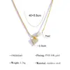 Diseño en Forma de Corazón Estilo Dulce para Mujer Collar de Acero Inoxidable Chapado en Oro de 18K Colgante de Corazón Full Diamond Pulsera Cadena para Clavícula