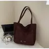 Bolsa Tote Vintage Texturizada de Alta Qualidade para Mulheres, Nova Tendência Outono 2025, Grande Capacidade, Luxo Leve, Casual, de Ombro/Axila