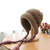Gorro de Felpa Colorido Estilo Coreano para Mujer, Gorro Turbante Grueso de Invierno Cálido que Protege los Oídos y Adelgaza el Rostro, Sombrero para Exteriores a Prueba de Viento y Frío