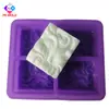 Molde de silicona para jabón ondulado de 4 agujeros molde de jabón rectangular molde de silicona para jabón de pulverización cuádruple