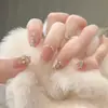 Parche para Uñas Coco Perla Desgastable Lujo Ligero Aroma Pequeño Arte de Uñas Producto Terminado Venta al por Mayor Removible Estilo Popular de Celebridad de Internet Corto